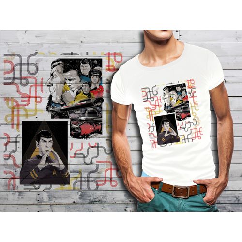 T-Shirt Blanc Homme Collection Films Cultes 02 Star Trek