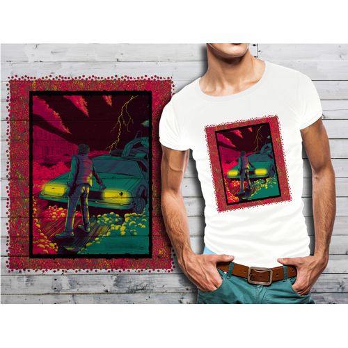 T-Shirt Blanc Homme Collection Films Cultes 17 Retour Vers Le Futur
