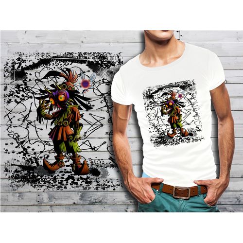 T-Shirt Blanc Homme Collection Zelda 06 Majora 's Mask