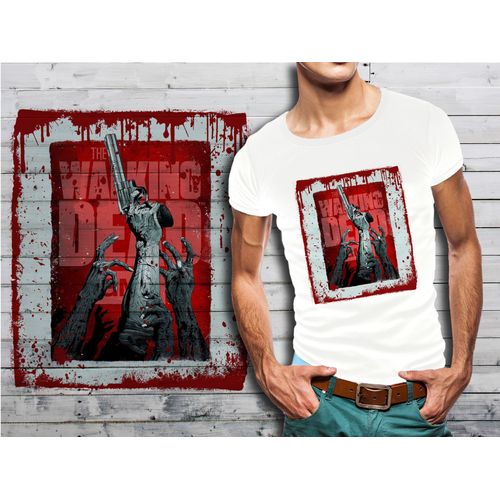 T-Shirt Blanc Homme Collection Series Cultes 01 The Walking Dead