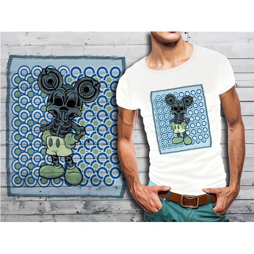 T-Shirt Blanc Homme Collection Zombie 08 Mickey
