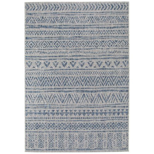 Tapis D'extérieur Cleo Bleu 240x340 Cm - Tapis Outdoor Pour Balcon, Terrasse Et Jardin