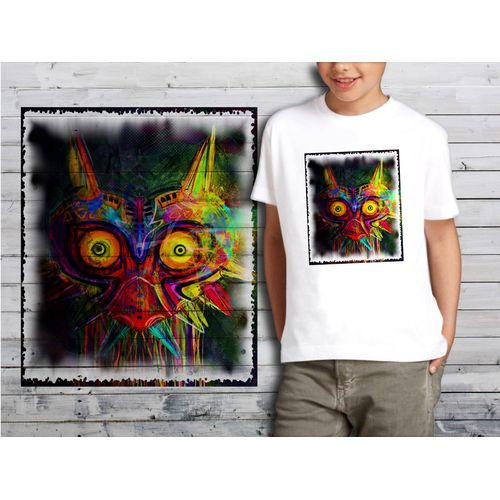 T-Shirt Blanc Enfant Collection Zelda 01 Majora 's Mask