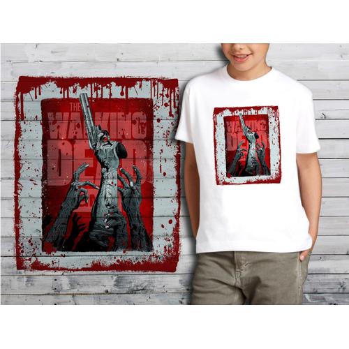 T-Shirt Blanc Enfant Collection Series Cultes 01 The Walking Dead