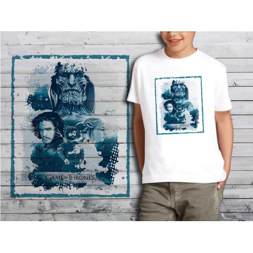 T-Shirt Blanc Enfant Collection Series Cultes 03 Game Of Thrones