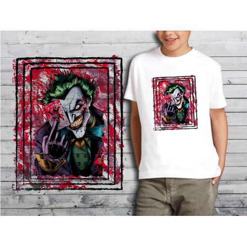 T-Shirt Blanc Enfant Collection Comics 03 Joker