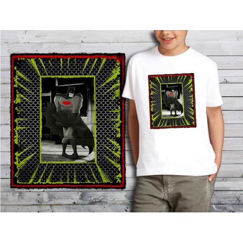 T-Shirt Blanc Enfant Collection Comics 04 Batman