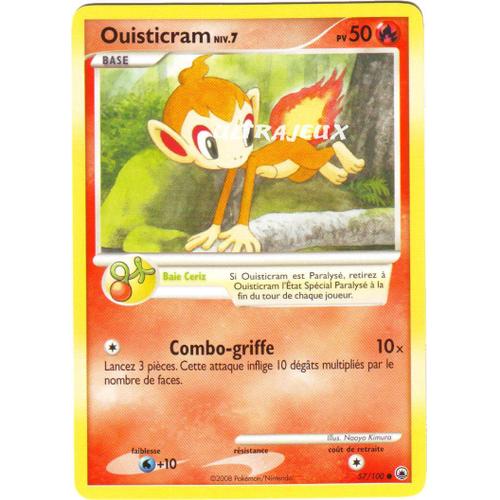 Pokémon - 57/100 - Diamant Et Perle : Aube Majestueuse - Ouisticram Niv.7 - Commune