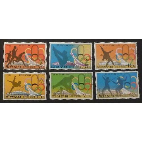 Corée Du Nord Oblitéré Y Et T N° 1392 A À 1392 F Lot De 6 Timbres De 1976 Série Complète