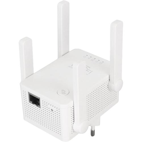 WiFi Extender WiFi Range Extender Booster, Internet Booster 4 Antennes AP Routeur Mode Relais, Répéteur WiFi, Dispositif Hotspot pour la Maison, Plug and Play (Prise UE)