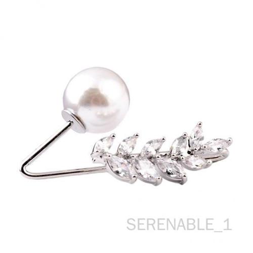 6 Broche Perle Épingles De Sûreté Strass Cristal Pour Fête De Mariage - Blanche