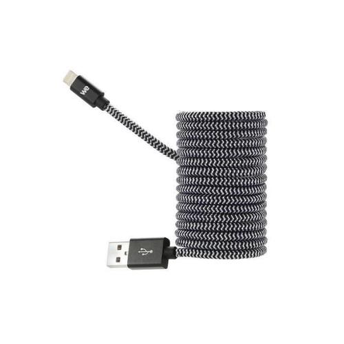 WE - Câble Lightning - Lightning mâle pour USB mâle - 2 m - blanc et noir