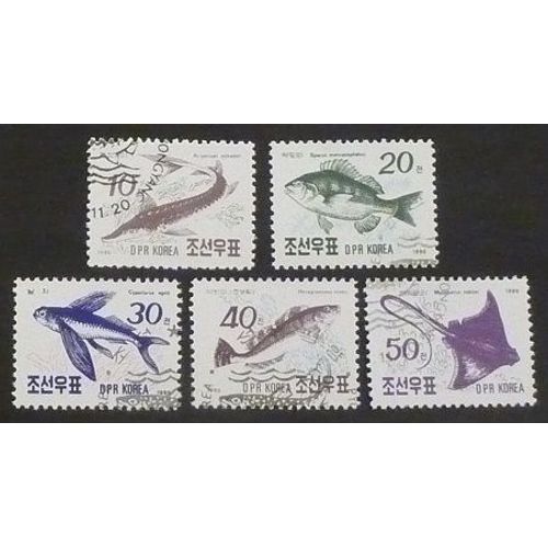 Corée Du Nord Oblitéré Y Et T N° 2163 À 2167 Lot De 5 Timbres De 1990