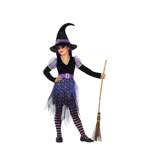 Déguisement De Sorcière Violette Pour Fille (Taille 7-9a)