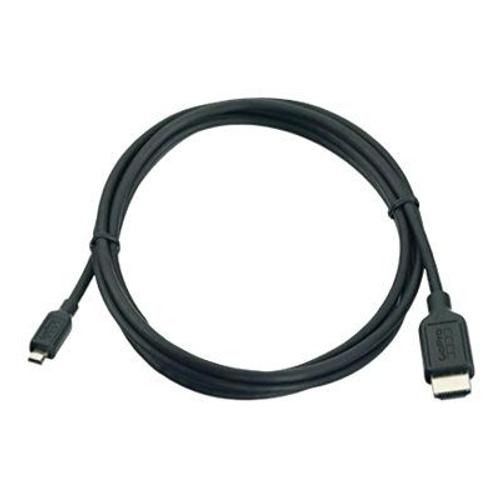 GoPro - Câble HDMI - 19 pin micro HDMI Type D mâle pour HDMI mâle - pour HERO3; HERO3+; HERO4; HERO6 Black