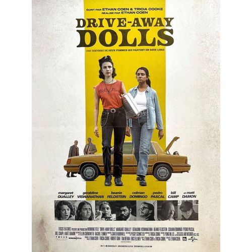 Drive-Away Dolls - Affiche Originale De Cinéma - Format 40x60 Cm - Un Film De Ethan Coen Avec Margaret Qualley, Geraldine Viswanathan, Beanie Feldstein, Joey Slotnick, C.J. Wilson - Année 2024