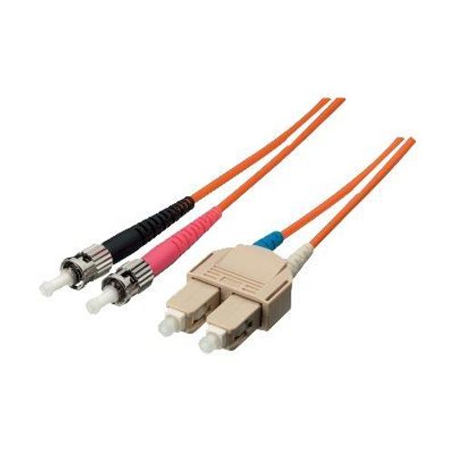 equip Pro - Cordon de raccordement - mode unique SC (M) pour mode unique ST (M) - 2 m - fibre optique - duplex - 9 / 125 micromètres - OS2 - sans halogène