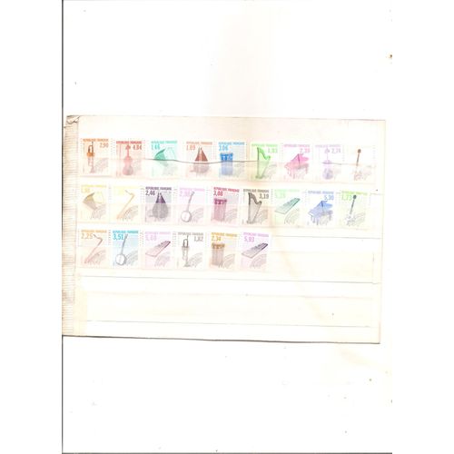 Lot 24 Timbres Neufs Preobliteres Instruments De Musique 1989
