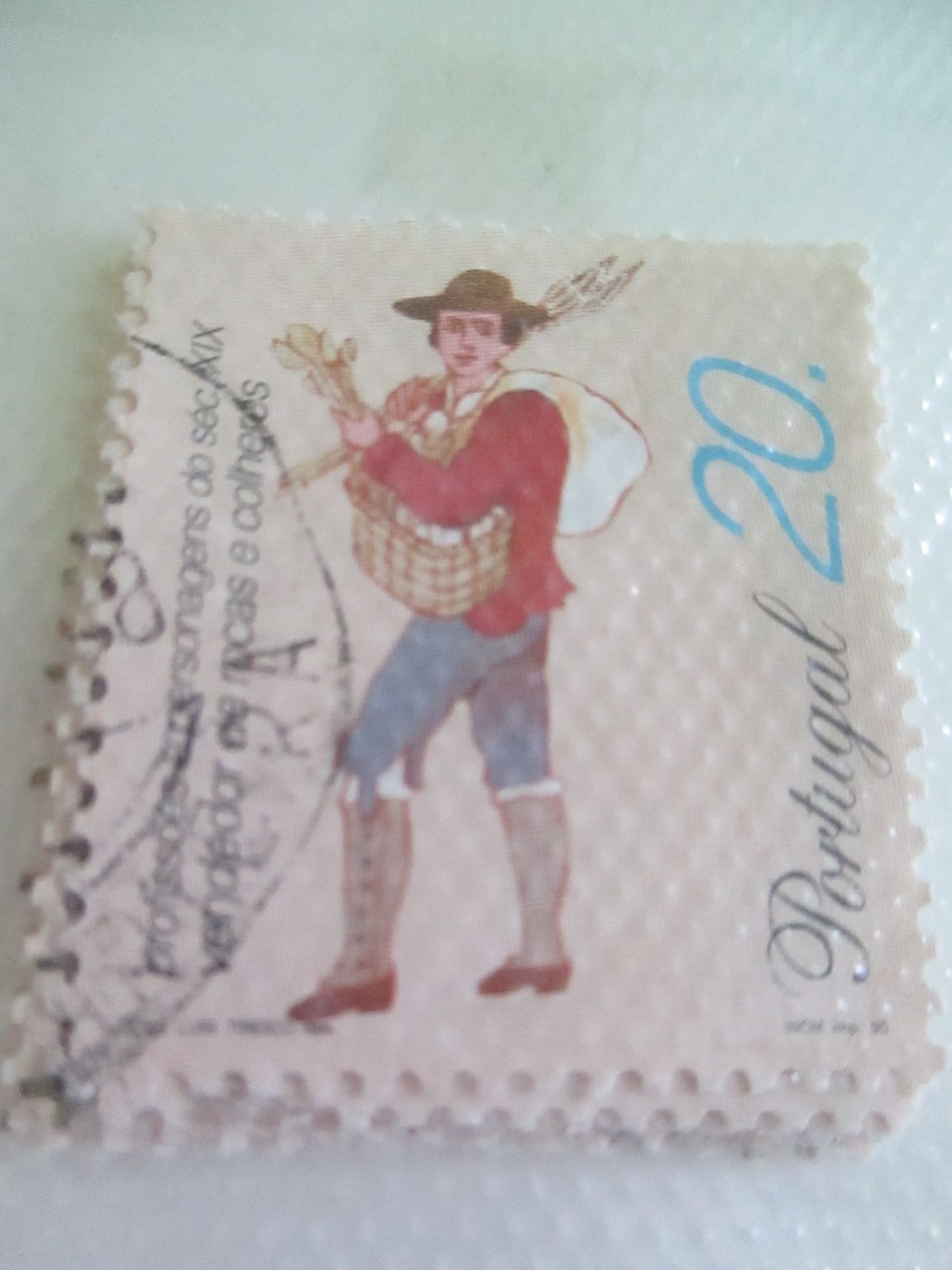Timbre Portugais " Personnage Du Xix E Siècle" - 20.