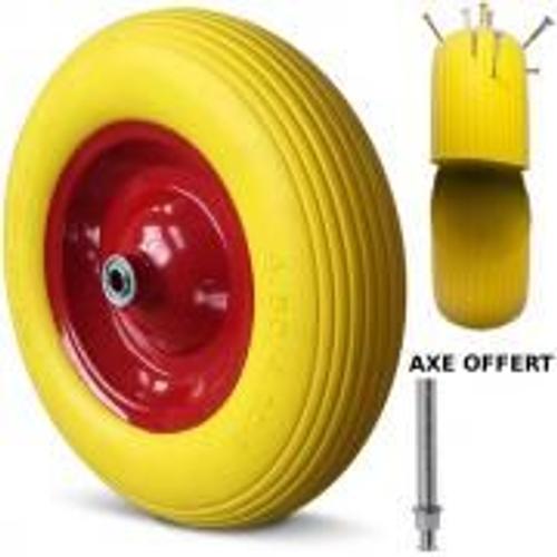 Roue de Brouette Increvable 4.80/4.00-8 260Kg + Axe Ø 16mm