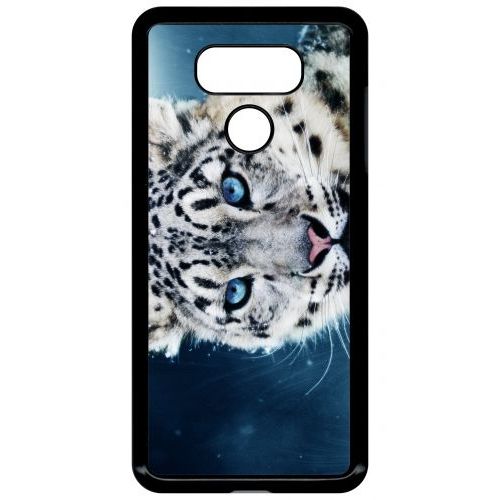 Coque Lg G6 - Tigre Blanc Yeux Bleus - Noir