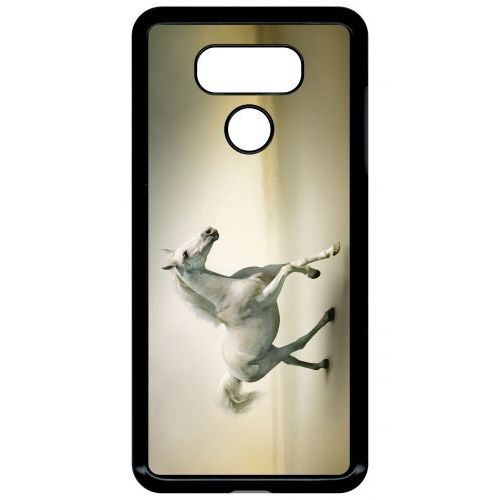 Coque Lg G6 - Cheval Blanc En Course - Noir
