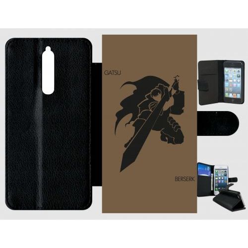 Etui À Rabat Nokia 8 - Gatsu Berserk - Simili-Cuir - Noir
