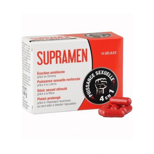 Supramen 10 Gélules Stimulation Érection Désir Aphrodisiaque 4 En 1 Labophyto