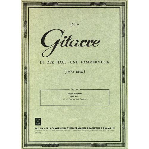 Trio For 3 Guitars Opus 12
