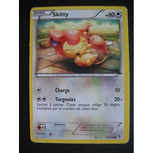 Carte Pokemon - Skitty - 113/149 - Frontières Franchies - 2012 - Sc2