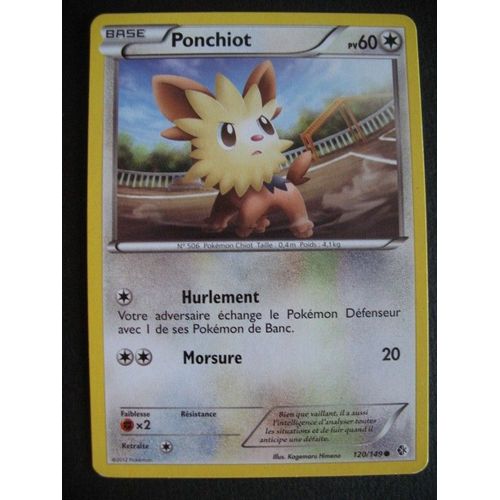 Carte Pokemon - Ponchiot - 120/149 - Frontières Franchies - 2012 - Sc2