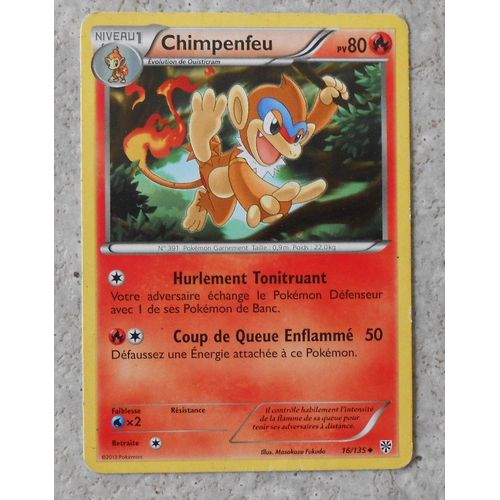Carte Pokemon Tempete Plasma Chimpenfeu 16/135