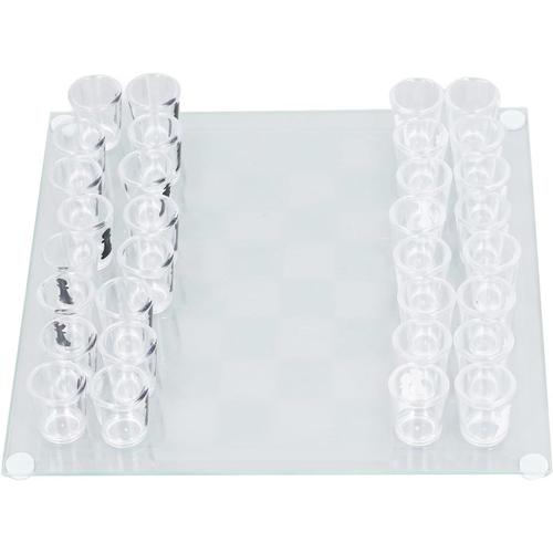 Jeu d'échecs en Verre à Shot à Boire, Jeu d'échecs en Verre à Shot Transparent pour Les Fêtes pour Les