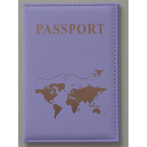 Protège passeport ,housse de passeport de couleur lavande