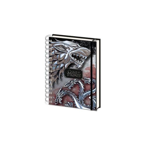 Game Of Thrones - Cahier À Spirale A5 Wiro Stark & Targaryen