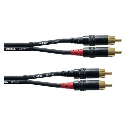 Cordial CFU0.6CC - Câble audio 2x RCA - 2x RCA 60 cm