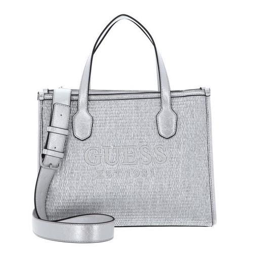 Guess - Sac cabas Silvana effet métallisé - Gris