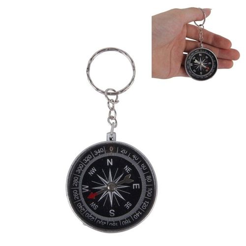 Porte-Clés Avec Boussole 4.2 X 4.2 X 1 Cm - Camping Voiture