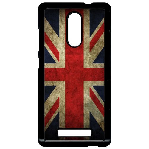 Coque Xiaomi Redmi Note 3 - Drapeau Uk Royaume Uni Grunge Flag - Noir
