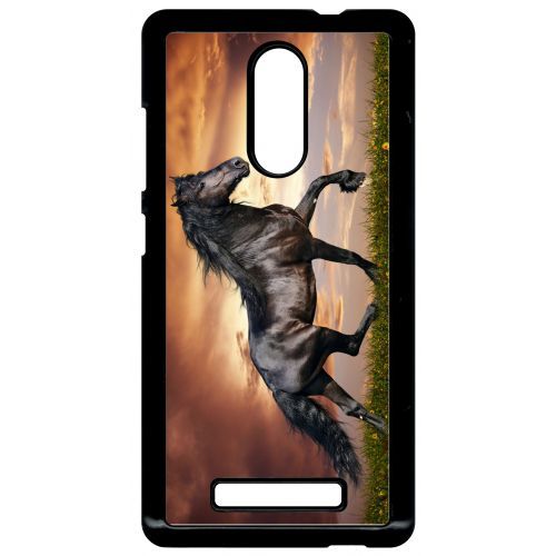 Coque Xiaomi Redmi Note 3 - Magnifique Cheval Noir - Noir