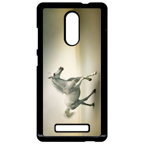 Coque Xiaomi Redmi Note 3 - Cheval Blanc En Course - Noir