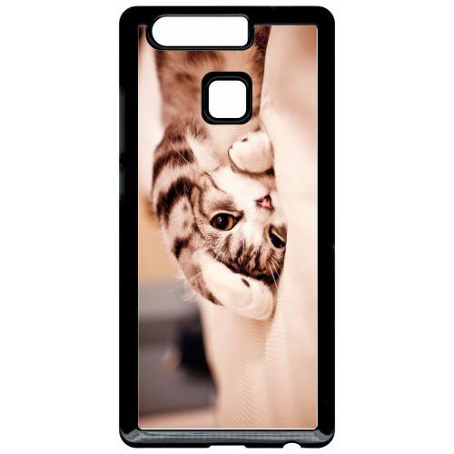 Coque Huawei Ascend P9 - Chaton Fatigue - Noir