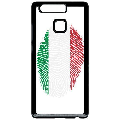 Coque Huawei Ascend P9 - Empreinte Digitale Drapeau Italie Italy - Noir