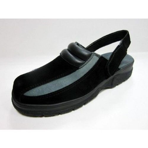 Clack Nubuck Noir Et Gris Renf Maintien Arr Taille 40