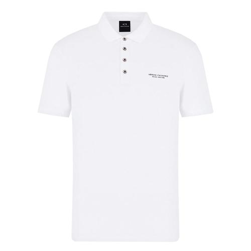 Polo Manches Courtes Armani Exchange Polo Shirt Blanc