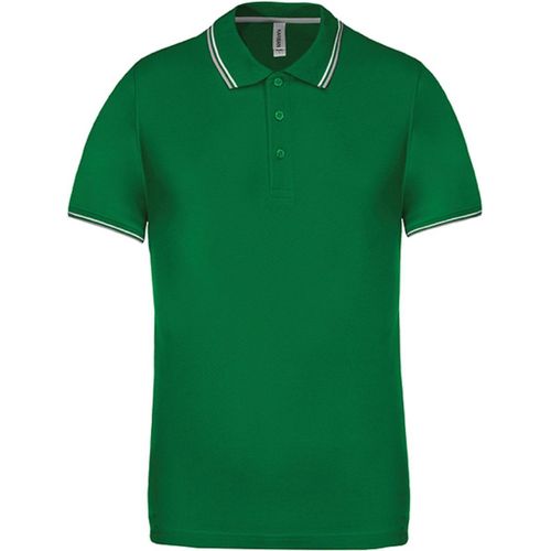 Polo Bandes Contrast?Es Homme - K250 - Vert - Manches Courtes