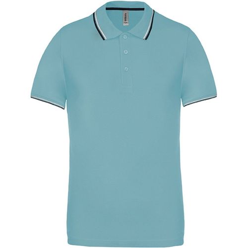 Polo Bandes Contrast?Es Homme - K250 - Bleu Ciel - Manches Courtes