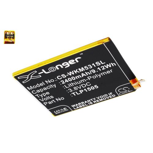 Batterie Li-Polymer 3,8v 2400mah / 9.12wh Type Tlp1505 Pour Wiko M531, Ridge, Ridge 4g, Ridge Dual Sim Lte