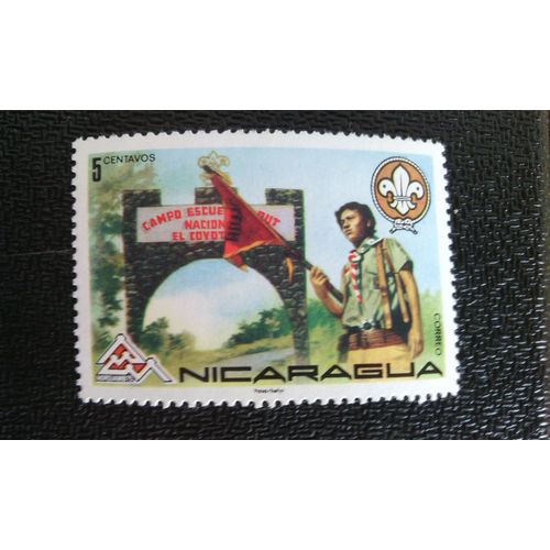 Timbre Nicaragua Yt 1024 Entrée Au Camp Nicaragua. 1975