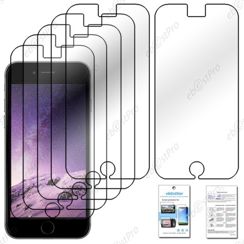 Ebeststar ® Lot X6 Protection Film D'écran Anti Rayures Anti Traces Pour Apple Iphone 6s Écran 4,7" + Lingette De Nettoyage / Accessoires Pour La Pose